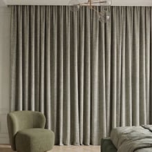 Custom Cumulus Blockout S-Fold Single Panel Curtain & Track Set